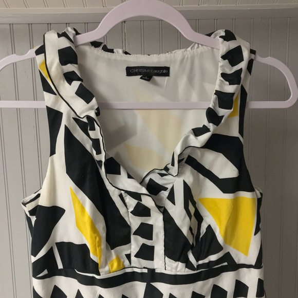 Floral Spring Easter Dress Ruffle Collar + Pockets - Picture 3 of 7